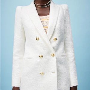 White Zara boucle blazer